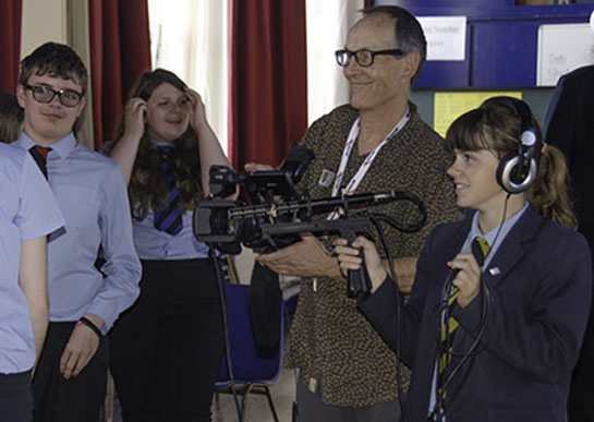 Martin Sercombe working with the Stalham High production team